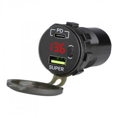  66W PD USB with Switch Car Phone Charger(PUQJV)