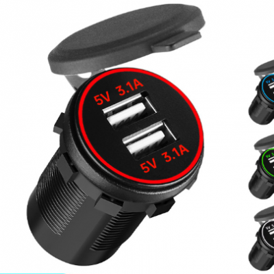 6.2A LED 12V-24V Modified Motorcycle Phone Charger(FTD6.2) 