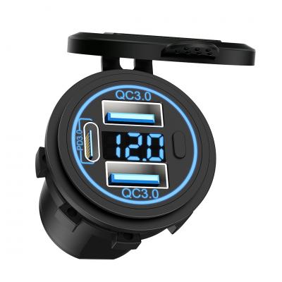 Dual QC3.0 with switch fast Phone car charging(FKZ3)