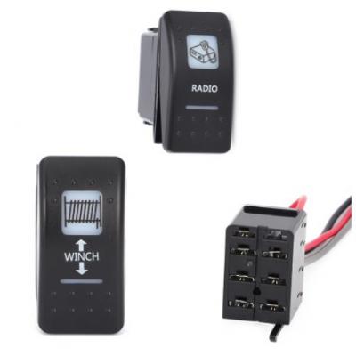 Waterproof 12V LED 3P5P7PIN rocker switch 
