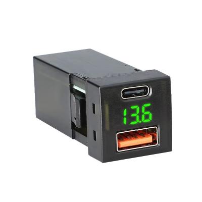 PD Fast charging dual port digital car charger